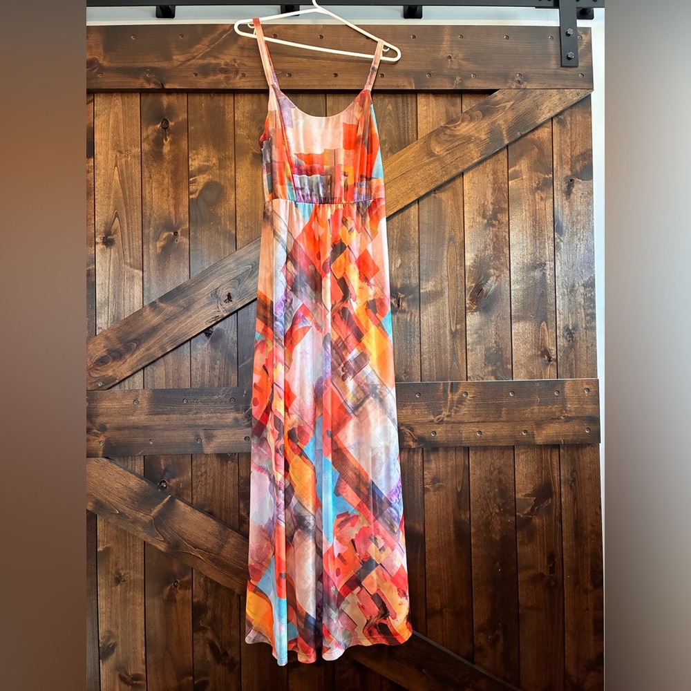 Colorful Abstract Maxi Dress